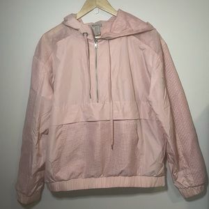 Forever 21 lightweight pink windbreaker, half-zip, size medium
